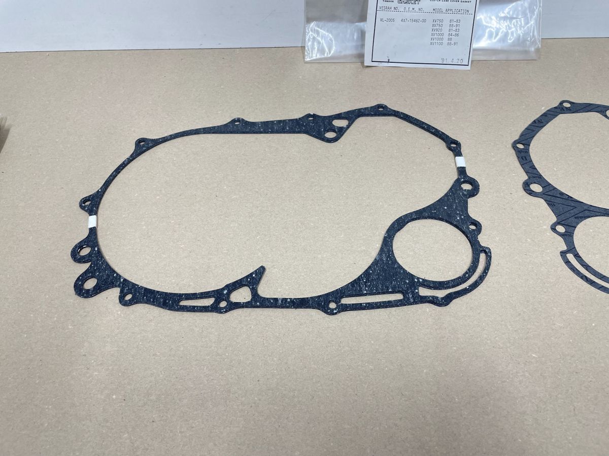 6x Yamaha XV 1000 1100 XV750 - Kupplungsdeckeldichtung clutch cover gasket (118-15)
