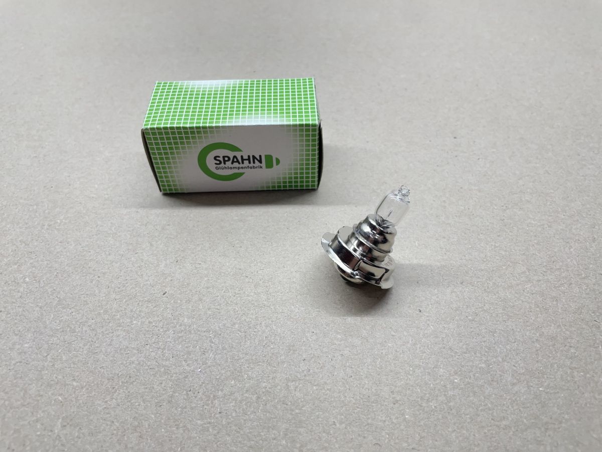 1x Spahn Halogen Glühbirne 12V 15W P26s Scheinwerfer Motorrad Roller PKW (94-451)