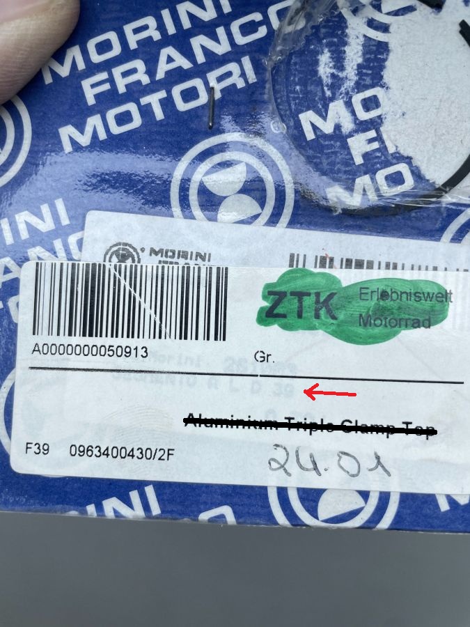 Franco Morini Kolbenring 39mm NEU NOS piston ring LEM Malaguti (118-19)