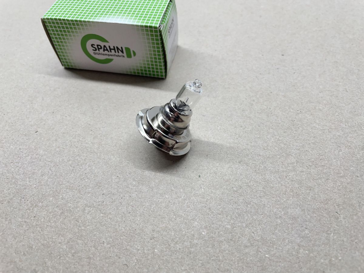 1x Spahn Halogen Glühbirne 12V 15W P26s Scheinwerfer Motorrad Roller PKW (94-451)