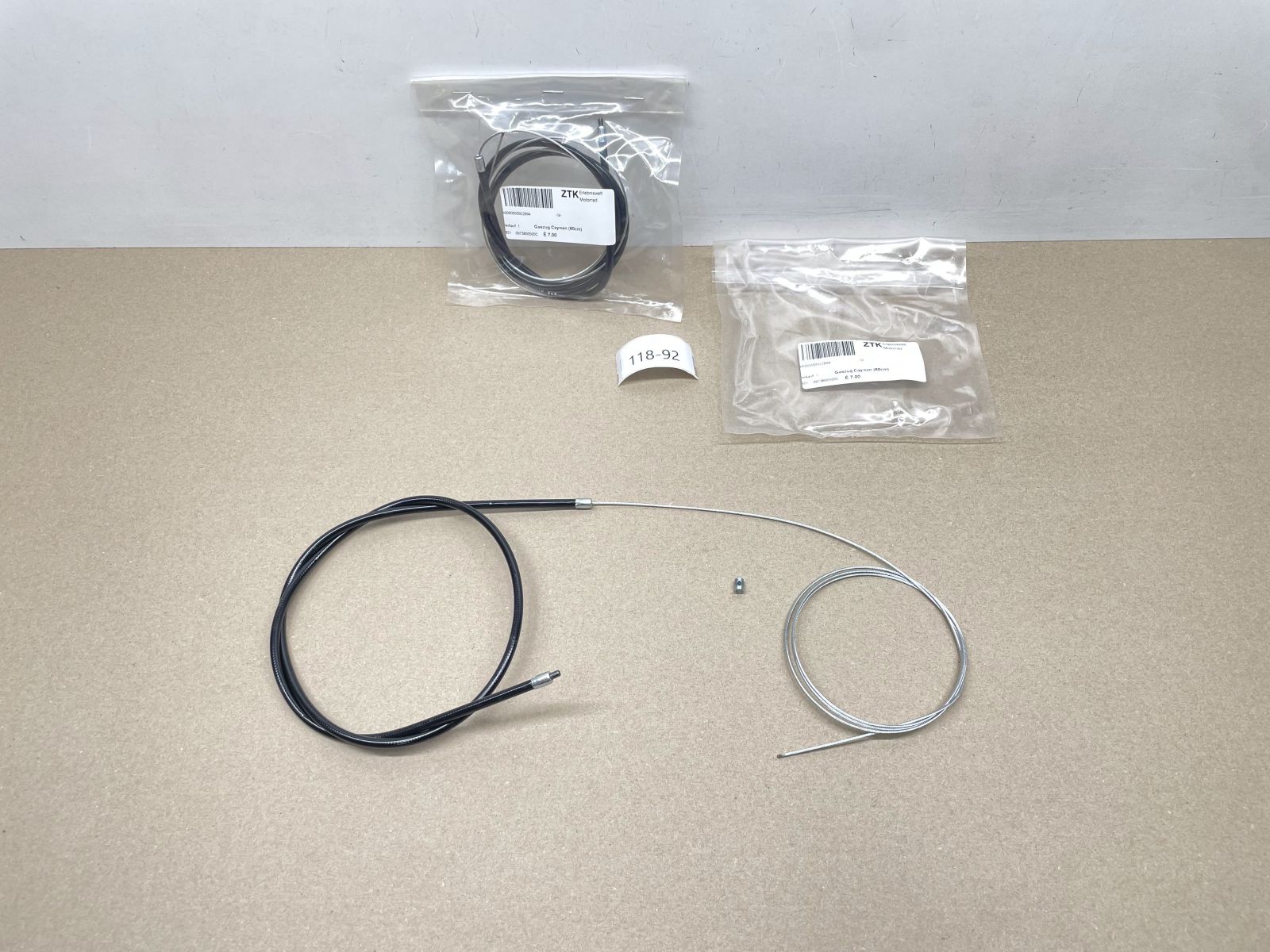 LEM Cayman / Beetlebug - 2x Gaszug 60cm - 0973800500  throttle cable  (118-28)