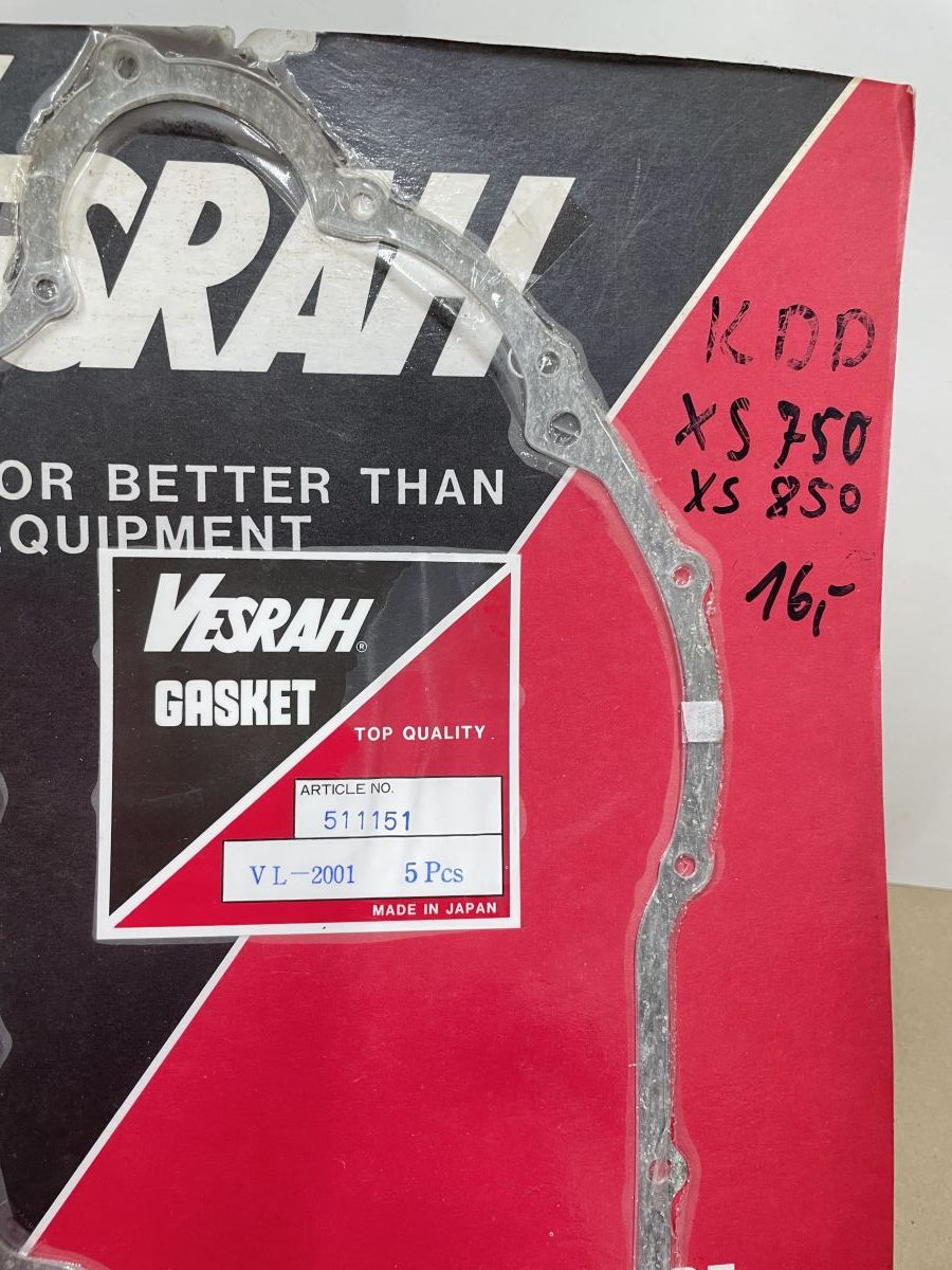 5x Yamaha XS 750 - Vesrah Kupplungsdeckeldichtung clutch cover gasket (118-15)