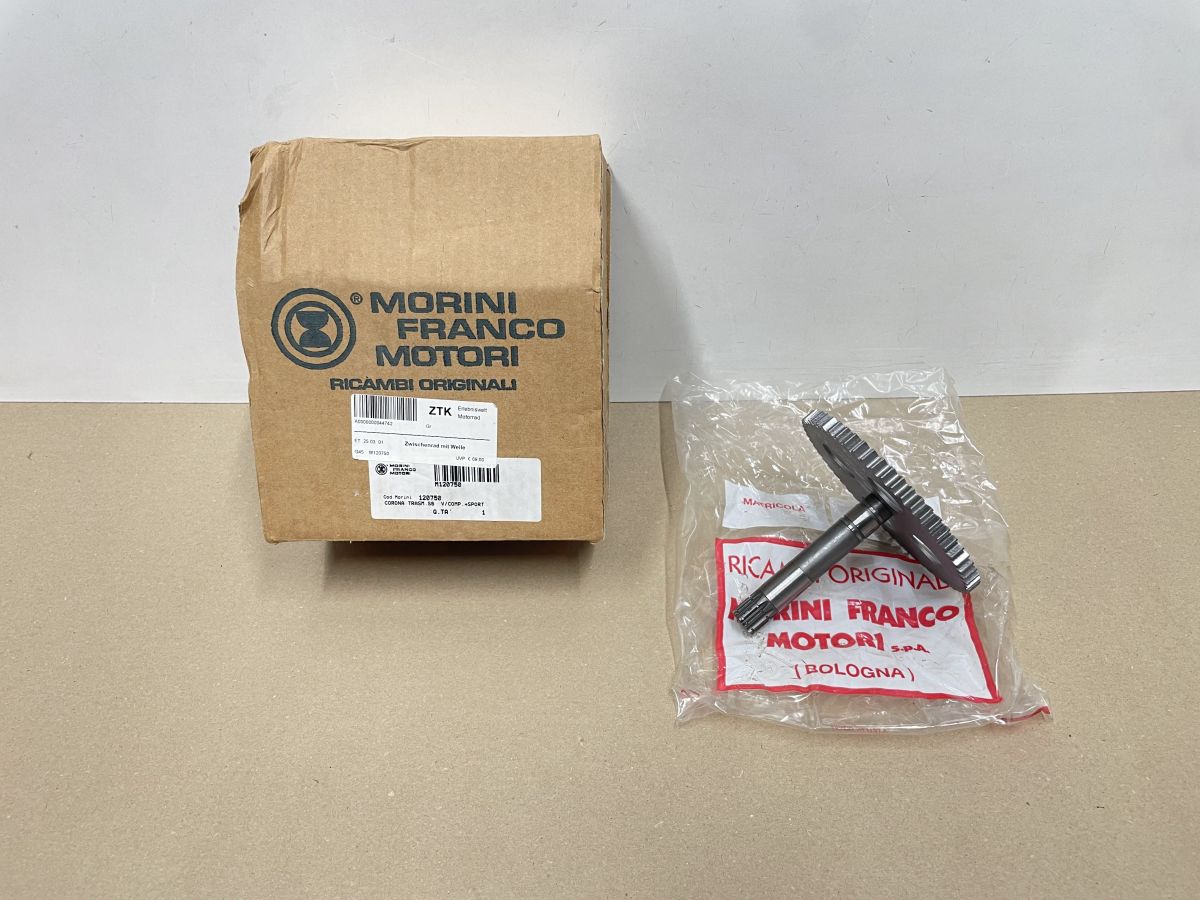 Morini S6 Motor - Getriebewelle 120750 transmission shaft & gear LEM (118-13)