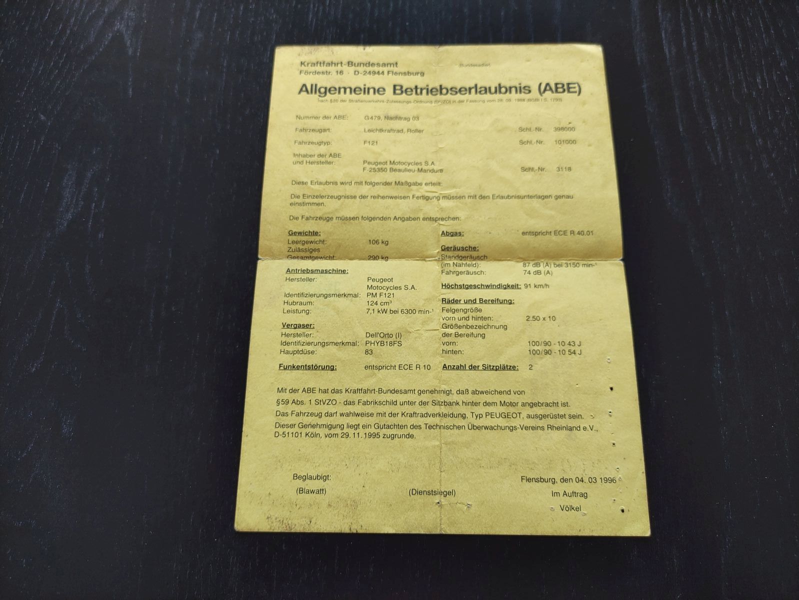 Sachs SR 125- original Papiere Betriebserlaubnis ! -- (36)
