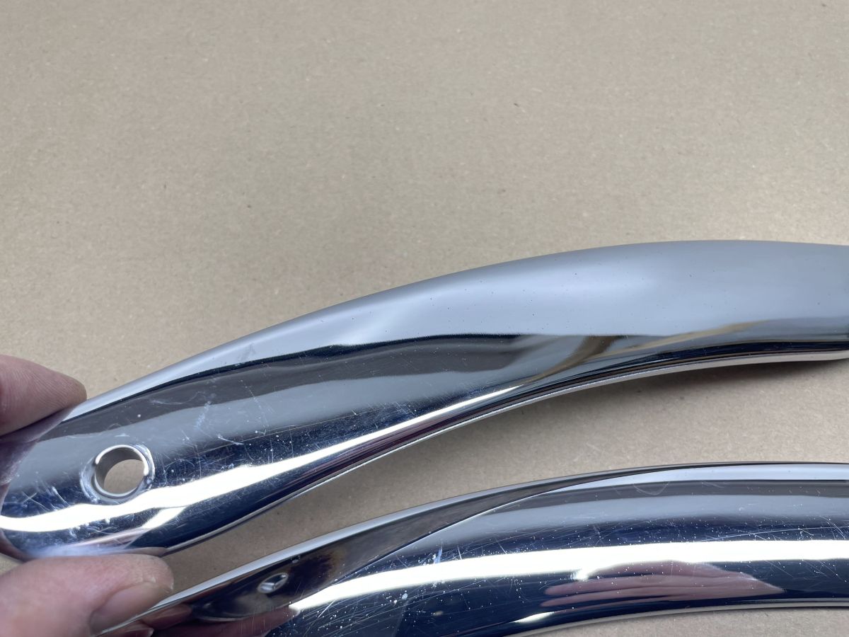 KAWASAKI EL 250 B - Chromblenden Seitenblende Chrom Schutzblech Halter (118-18)