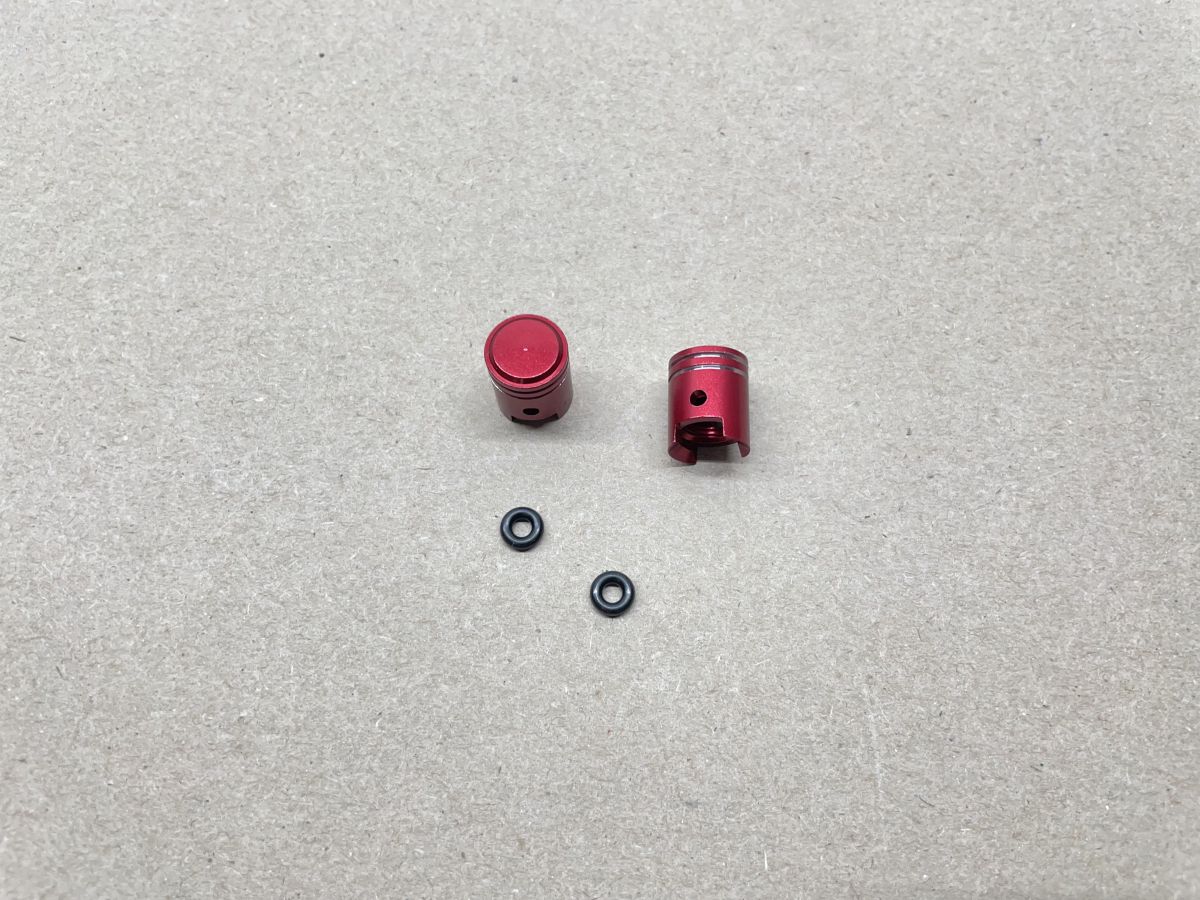 2x Ventilkappe ROT Kolben Mofa Moped Hercules Kreidler Zündapp DKW KTM (94-463)