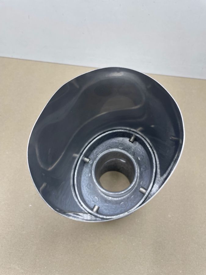 Auspuffblende Endstück Oval 100 x 120mm Motorrad Universal BMW Suzuki Yamaha (118-18)