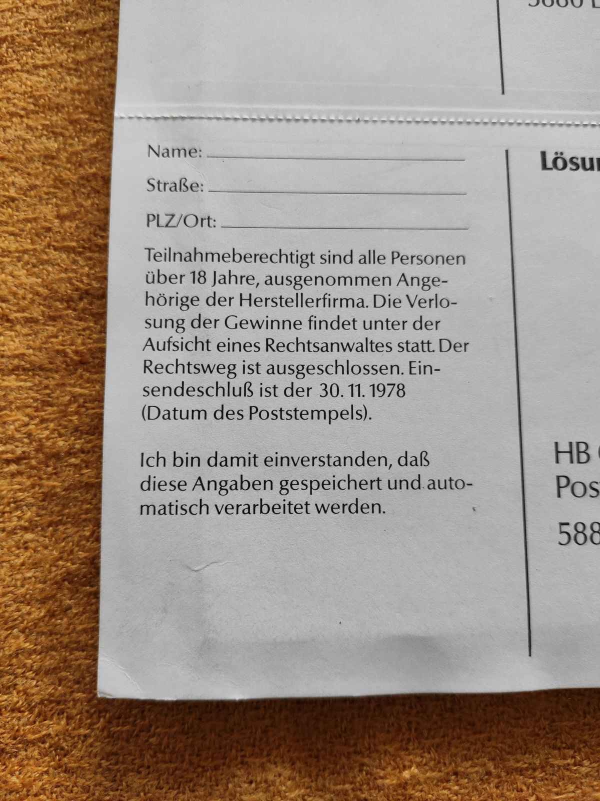 HB - Gute Laune Genießer ABC Zigaretten Werbung Sammler 1978 ! -- (31)
