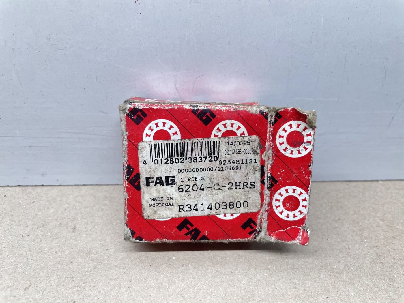 2x Kugellager FAG 6204-C-2HRS / Markenware / 20 x 47 x 14 mm NEU (109-1)