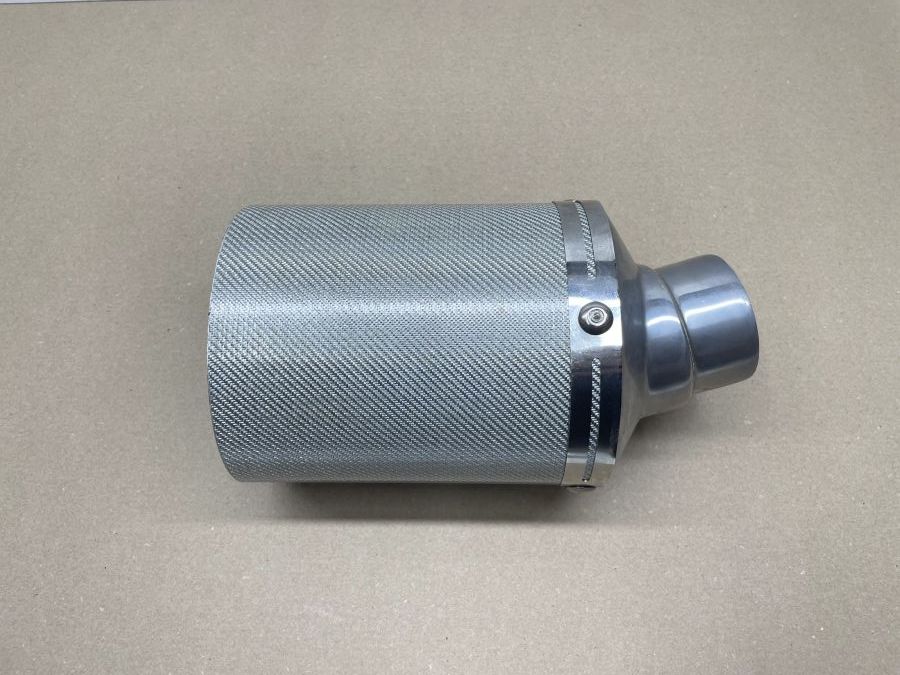 Auspuffblende Endstück Oval 100 x 120mm Motorrad Universal BMW Suzuki Yamaha (118-18)