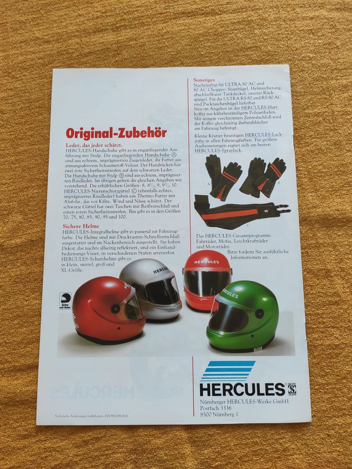 Hercules - original Prospekt : Leichtkrafträder - Mofa Roller Ultra Rarität ! (31)