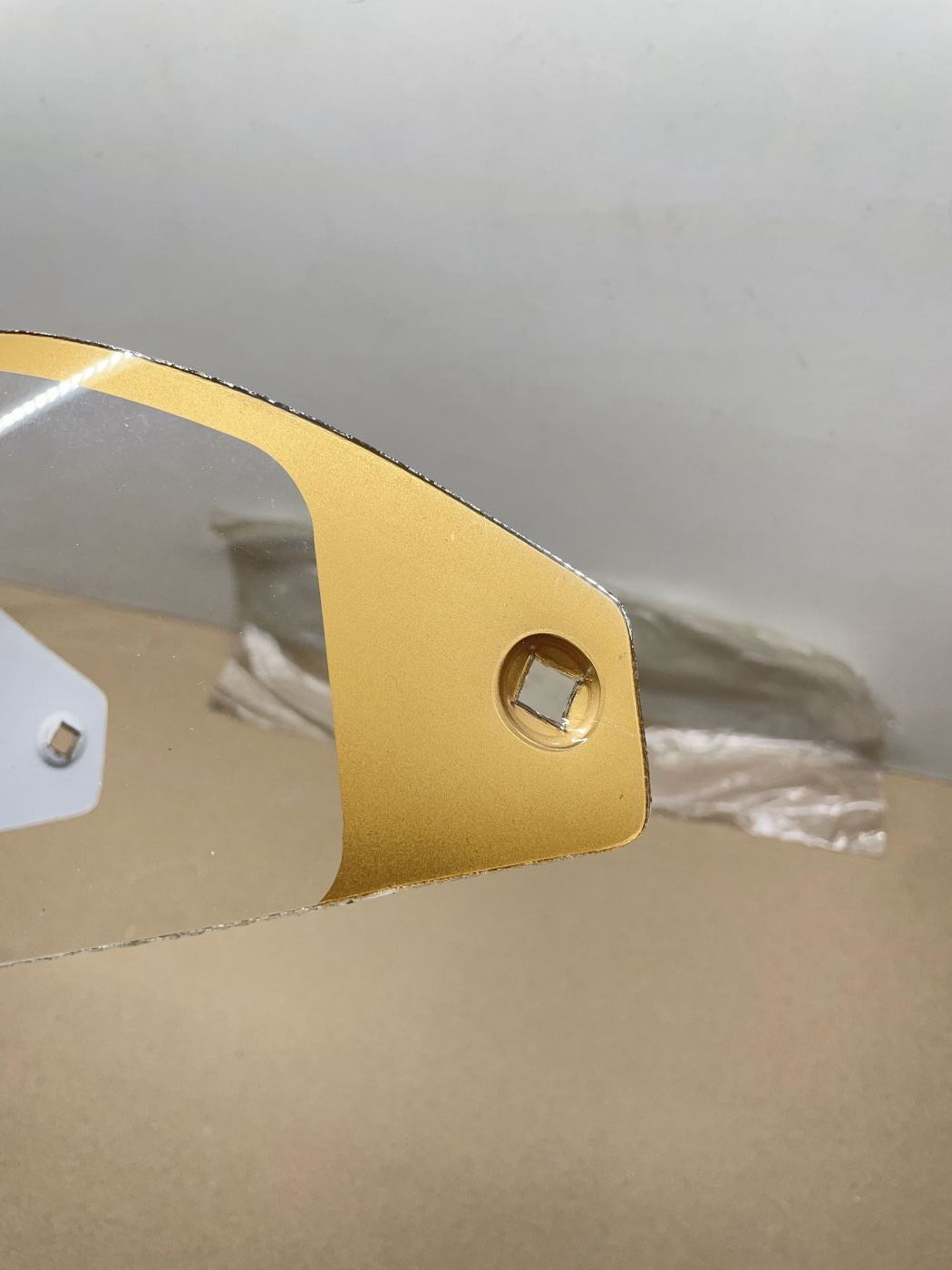 Nava 3 Helmvisier Gold Schutzvisier Helm NOS NEU Mofa Moped Roller  (106)