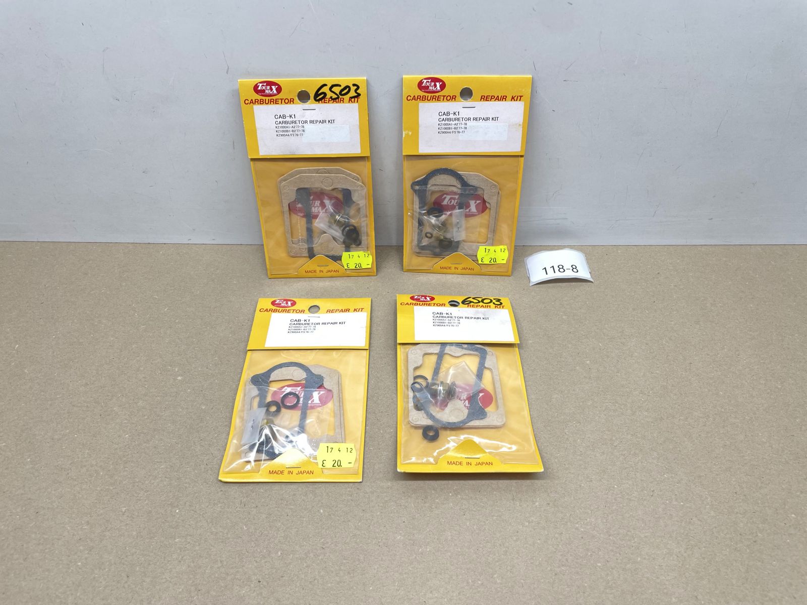 4x Vergaser Reparatursatz CAB-K1 / Kawasaki Z900 A  Z1000 Z1000 A  (118-23)
