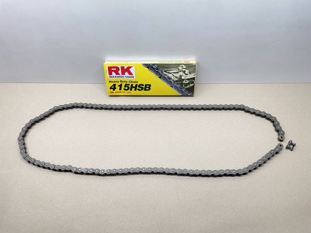 RK Kette 415HSB 1/2 x 3/16 verstärkt 74 Glieder mit Schloss  (94-247)