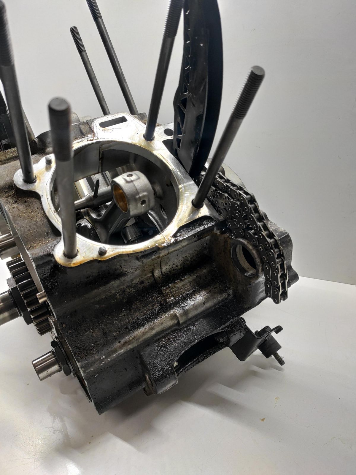 Aprilia Caponord ETV 1000 ABS - Motorblock Motor Kurbelwelle Getriebe