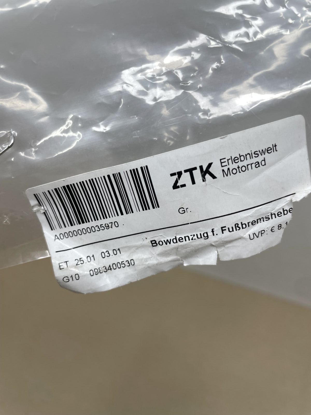 LEM CXF-2 Bremszug Fußbremshebel 0983400530 brake cable foot brake lever (118-28)