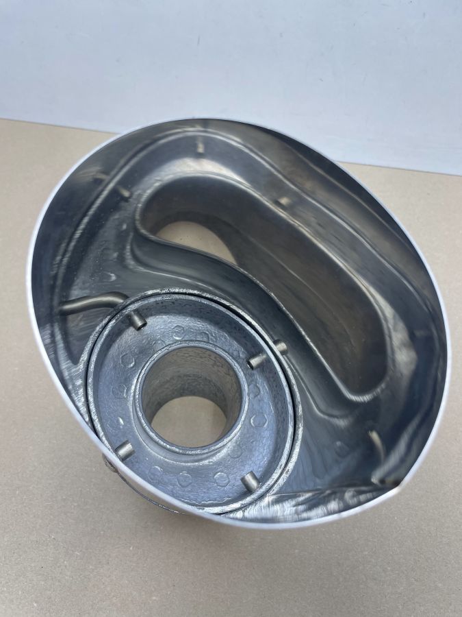 Auspuffblende Endstück Oval 100 x 120mm Motorrad Universal BMW Suzuki Yamaha (118-18)