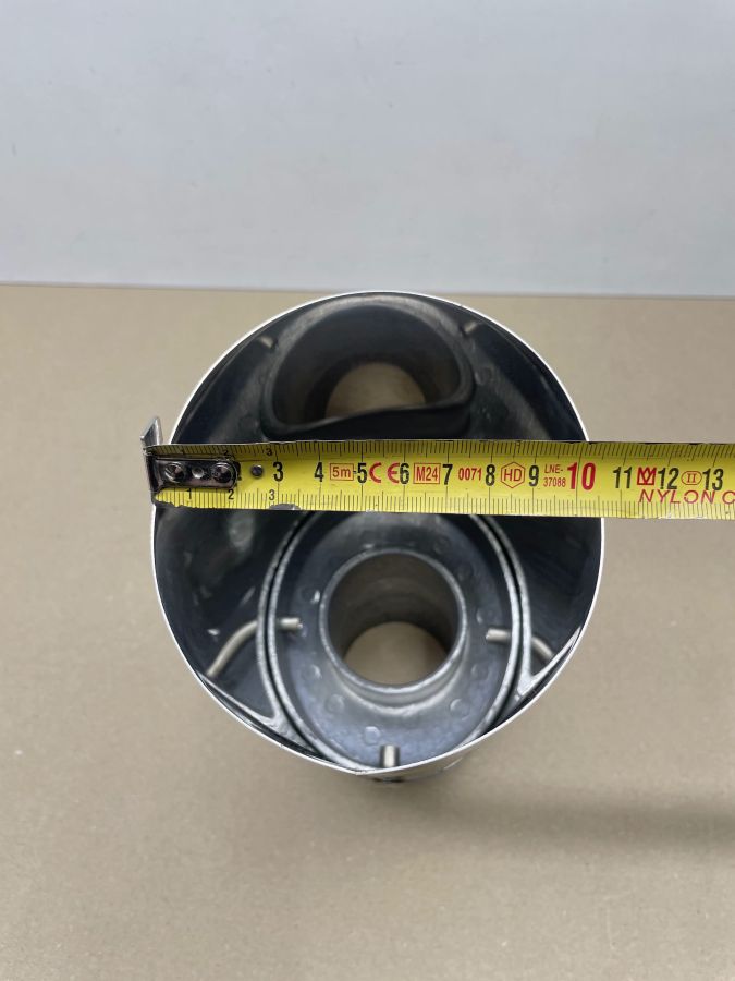 Auspuffblende Endstück Oval 100 x 120mm Motorrad Universal BMW Suzuki Yamaha (118-18)