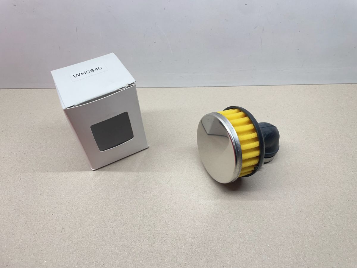 Sportluftfilter Gelb abgewinkelt 90Grad  28mm / 35mm Roller Mofa Moped (94-75)