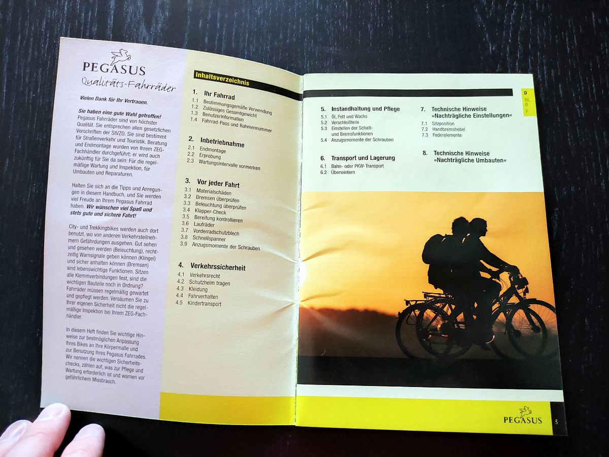 Pegasus Benutzer-Handbuch Damenrad Herrenrad Fahrrad Gebruikershandboek (38)