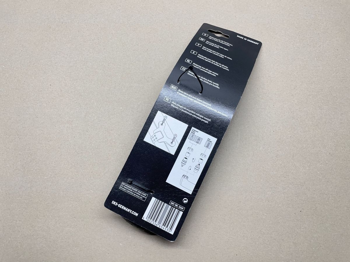 SKS Luftpumpe ROOKIE XS SCHWARZ 185mm Autoventil / Schraderventil (94-192)