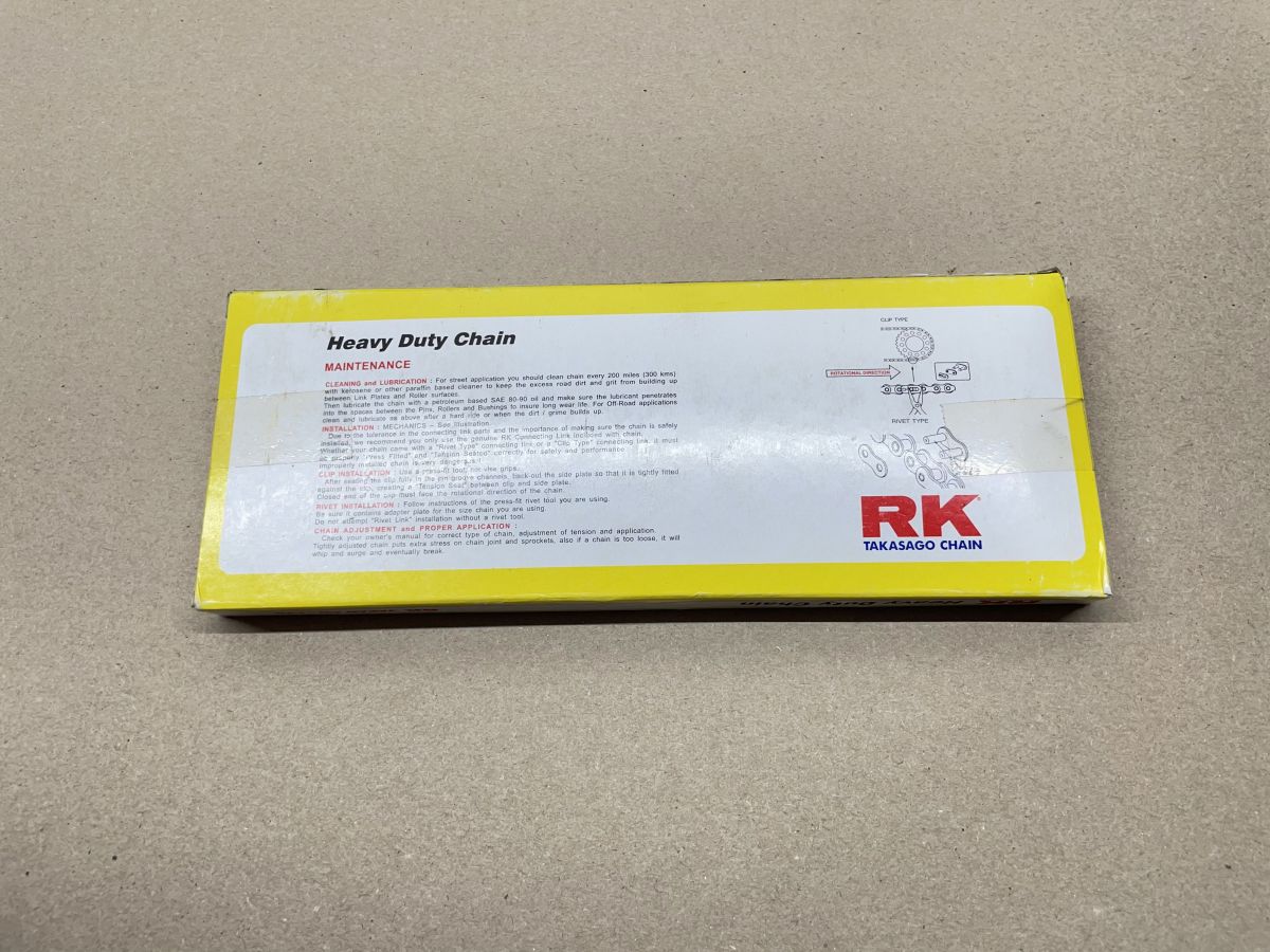 RK Kette 415HSB 1/2 x 3/16 verstärkt 74 Glieder mit Schloss  (94-247)