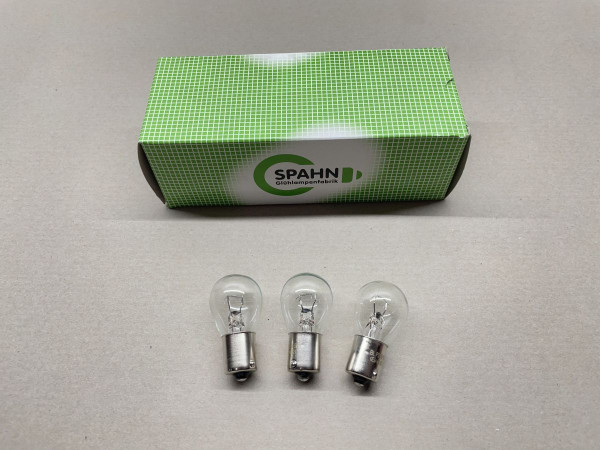 3x Spahn Glühlampe 6V 21W Ba15s Glühbirne Mofa Simson KTM Hercules DKW (94-310)