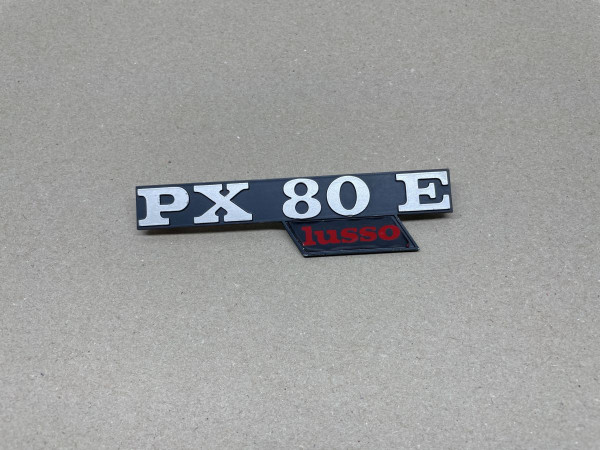 Vespa "PX 80 E lusso" / PX80E - ORIGINAL Emblem Schriftzug Seitenhaube (P22)
