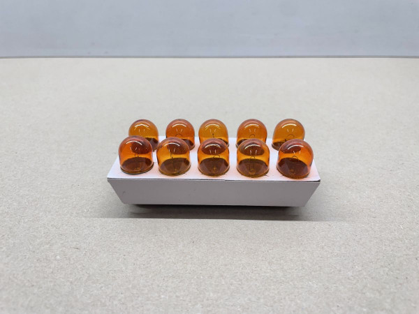 10x Glühlampe Orange 12V 10W BA15s Blinker - KTM Hercules DKW Kreidler (94-476)