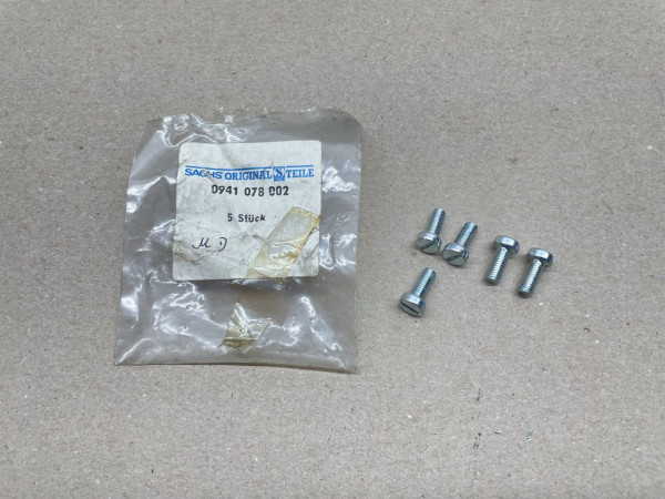 5x ORIGINAL Schraube M6 x 11mm SACHS NOS - Hercules KTM DKW Motor (39-60)