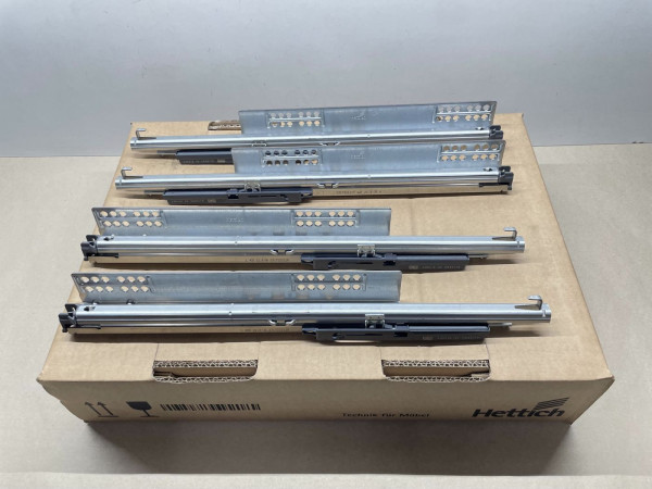 1x Links + Rechts Hettich Vollauszug Quadro V6 YOU M (30 kg) Silent System 420mm EB21