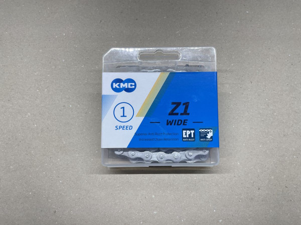KMC Fahrrad Kette Z1 Wide EPT 1-Fach 128 Glieder Nabenschaltung 1/2 x 1/8 (94-82)